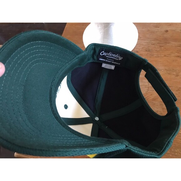 Oregon Ducks Baseball Hat Adjustable Strap Green Gold Captivating Headwear - Picture 7 of 10